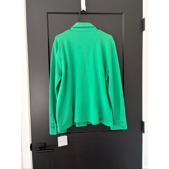 NWT Sag Harbor Sport Solid Green Sport Jacket Button Up Size XL Cotton - Picture 8 of 8